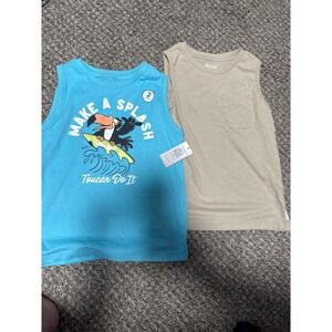 365 Kids Tank Top 2-Pack Sleeveless Graphic Print Casual Summer Size 5